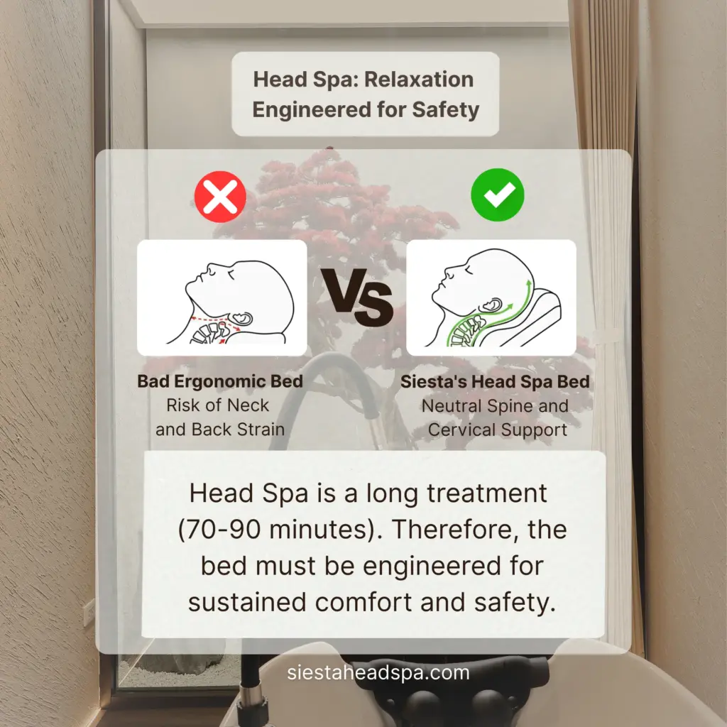 Educational infographic about Beauty Parlour Stroke Syndrome and the importance of neck protection in hair salons.
